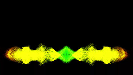 3D Fire stream glowing fiery radiation. Hot stream glowing fiery energy. Gas fluid isolated on...