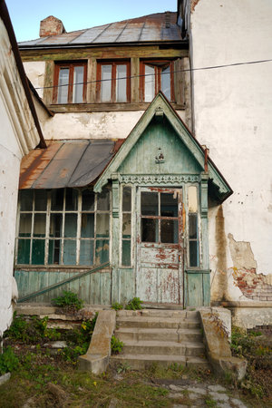 An abandoned old estate in Eastern Europeの写真素材