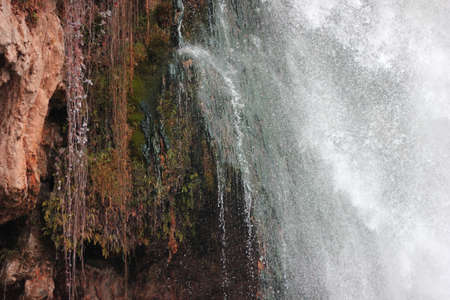 Close-up of the main waterfall of Edessa Greece Europe