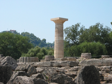 Archaeological site of Olympia Peloponnese Greeceのeditorial素材