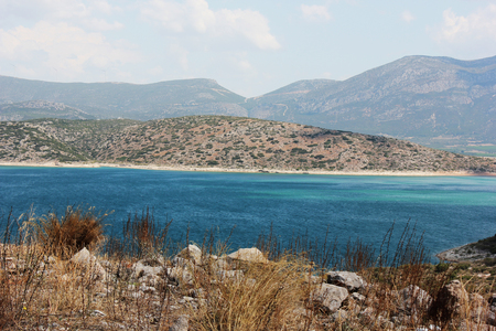 Natural Lake Yliki of Boeotia central Greece Europeの写真素材