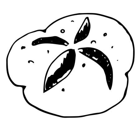 set vektors bread black whiteのイラスト素材