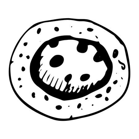 set vektors bread black whiteのイラスト素材