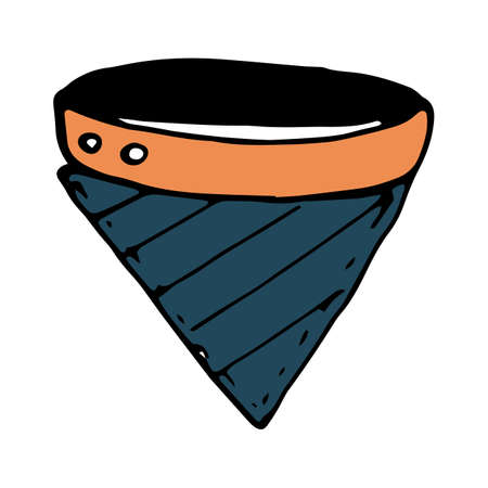 vector drawing collar handkerchief for a dogのイラスト素材