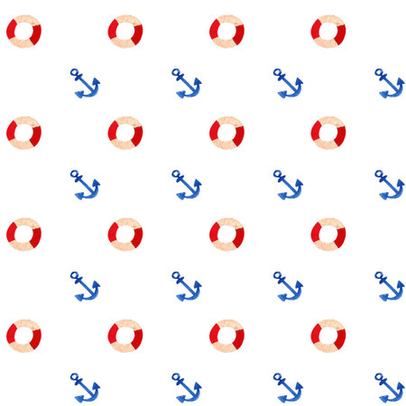 pattern of watercolors cute children theme sea