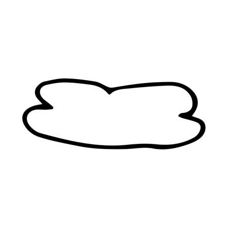 Vector single element cloud. a black silhouetteのイラスト素材