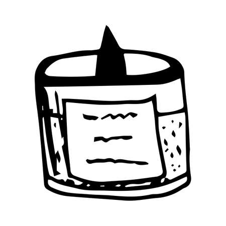 Element is a candle in a candlestick.のイラスト素材