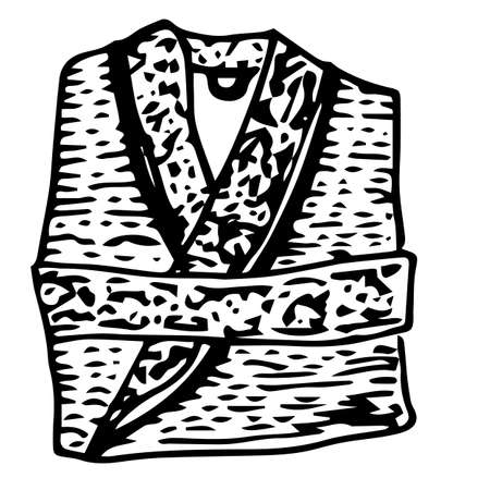Vector element is a home terry dressing gown.のイラスト素材