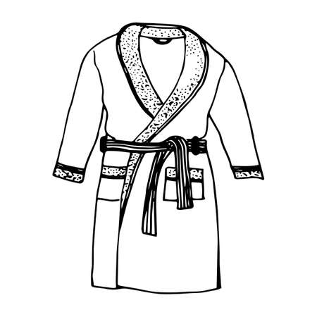 Vector element is a home terry dressing gown.のイラスト素材