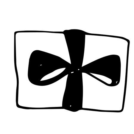 Vector illustration packing box with a bow.のイラスト素材