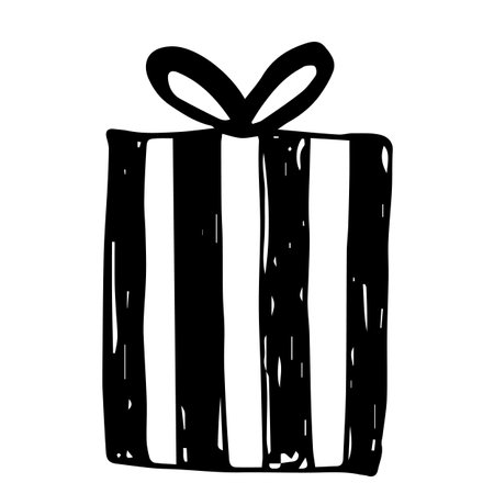 Vector illustration packing box with a bow.のイラスト素材