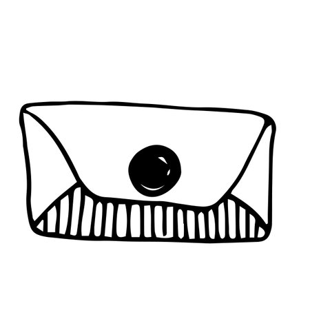 Vector illustration of a postal envelope wax seal.のイラスト素材