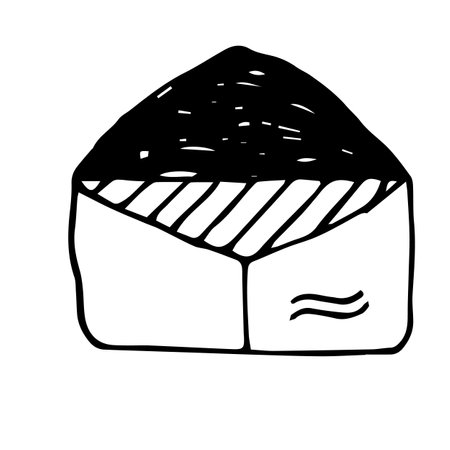 Vector illustration of an open postal envelope.のイラスト素材