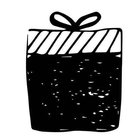 Vector illustration packing box with a bow.のイラスト素材
