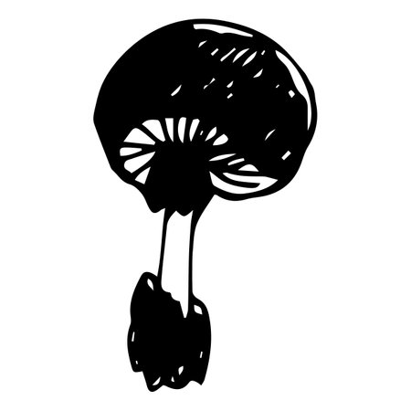 a single vector element mushroom white background.のイラスト素材