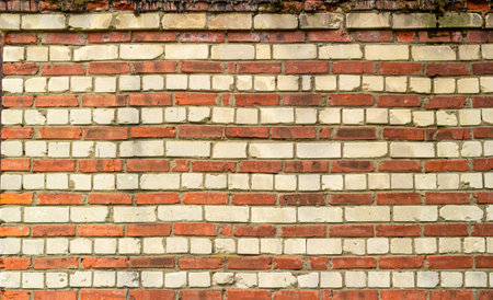 Abstract background brick red and white wall.
