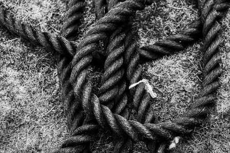 Abstract background of a folded rope for sportsの写真素材