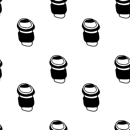 Seamless vec pattern disposable plastic cup coffeeのイラスト素材
