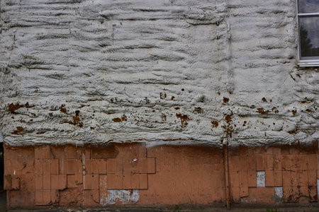 building polyurethane foam insulation of wall ofの写真素材