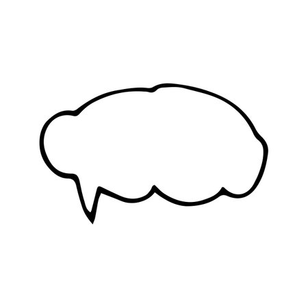 Thought cloud vector element on white background. Sticker for business and planning. Symbol for design.のイラスト素材