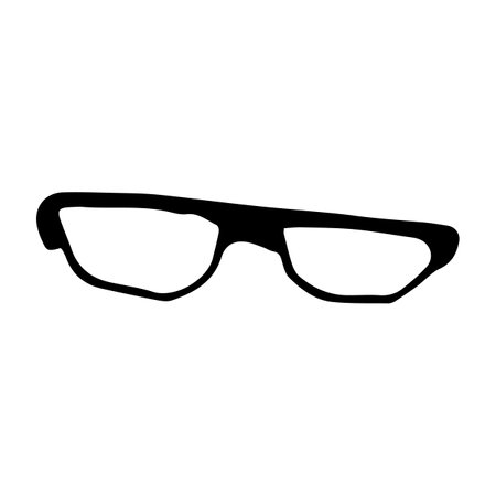 reading glasses vector element on white background. health and vision. Nearsightedness and farsightedness. Symbol for design.のイラスト素材
