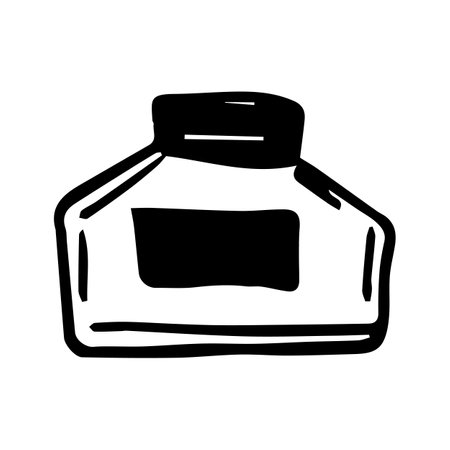 flask for the drug is a funny doodle Halloweenのイラスト素材