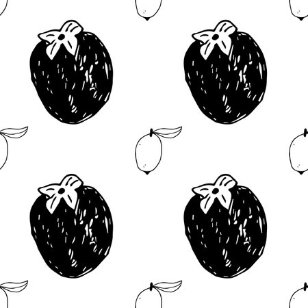 Seamless fruit doodle pattern Juicy Fruit Prints,