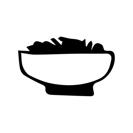 doodle illustration of a plate of food on a white background a treatのイラスト素材