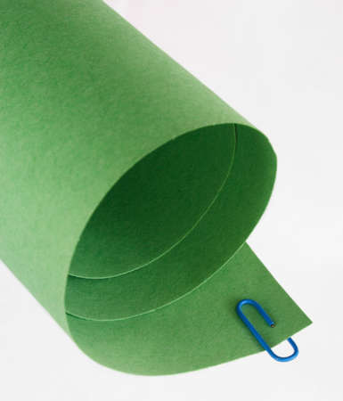 Green Rolled Paper Abstractの写真素材