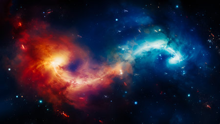 Colorful background with universe, multiverseの素材