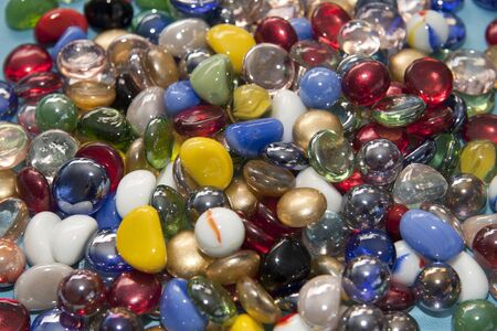 colored glass stones for child education and for designの写真素材