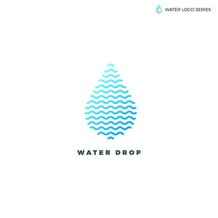 Water logo. Blue water logo. Water best logo. Aqua logo. Bright water logo. Eco logo. Environment logo. Natural logo. Water energy logo. Alternative energy logo.のイラスト素材