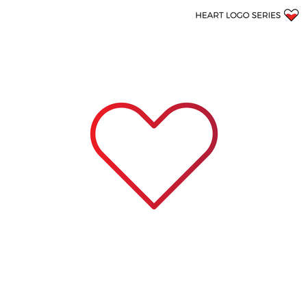 Minimalistic line art illustration of  Valentine day heartのイラスト素材