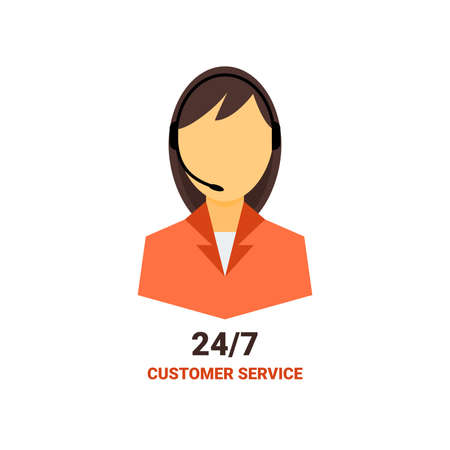 24/7 customer service. Customer support illustration.のイラスト素材