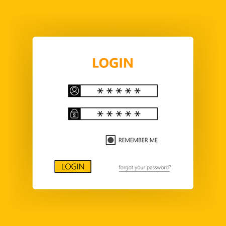 User login form - username password and login.のイラスト素材