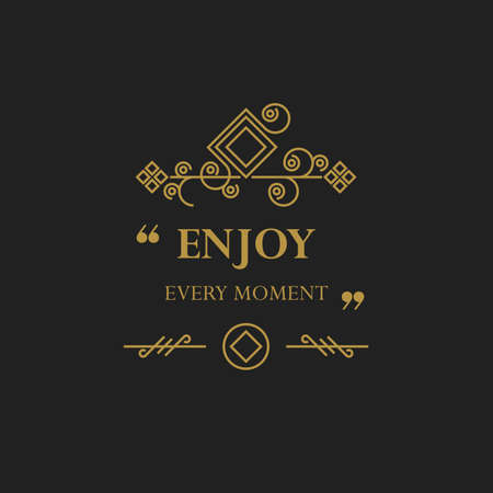 Vintage headline calligraphic decoration. posters with ornamental borders and motivational quotesのイラスト素材