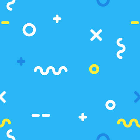 Fancy pattern with simple lines and circles. seamless pattern. Repeating geometric figures