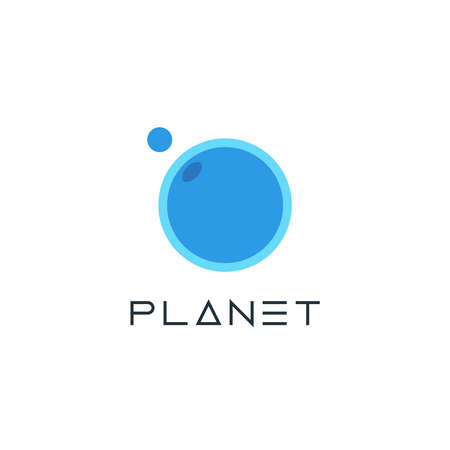 Sun and Moon vector flat logo. Silhouette logotype of planetsのイラスト素材