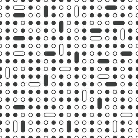 Vector technology seamless pattern with dots perforationのイラスト素材