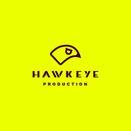 Hawk eye icon. Vector stylish icon  of linear bird