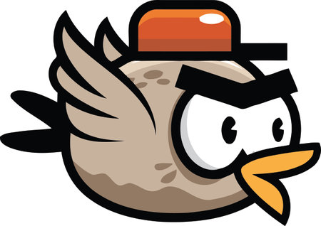 Angry bird illustrative vector designのイラスト素材