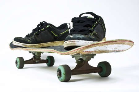 skateboard an shoes の写真素材