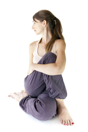 Twist in yogaの写真素材