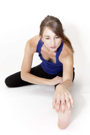 stretching before sportの写真素材