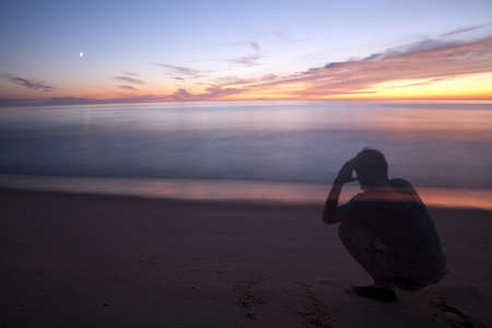 Look at the oceanの写真素材