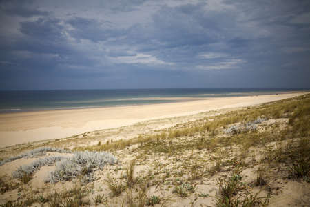 Beach and cloudsの写真素材