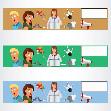 Set of people and things texture for textのイラスト素材