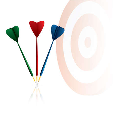 Darts target and arrowsのイラスト素材