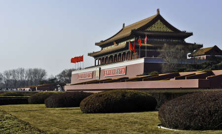 The main entrance to the forbidden city in Beijing, Chinaのeditorial素材