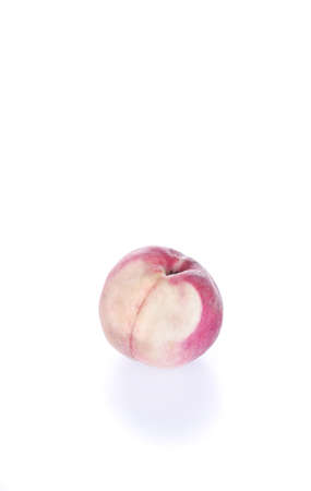 Peach isolated on white backgroundの写真素材